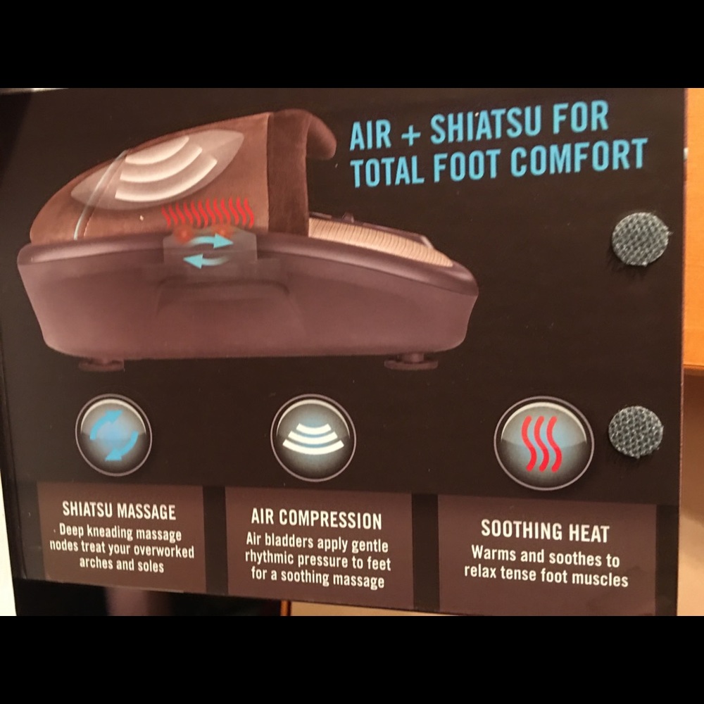 New Homedics shiatsu air pro foot massager with heat